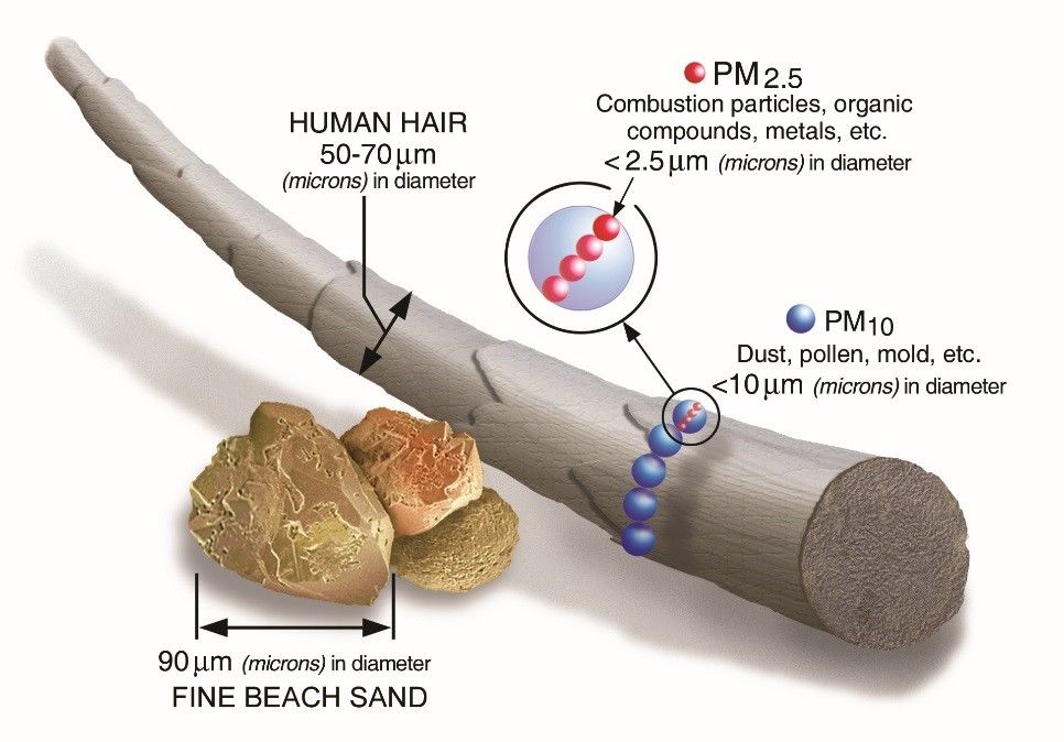 size of particulate matter