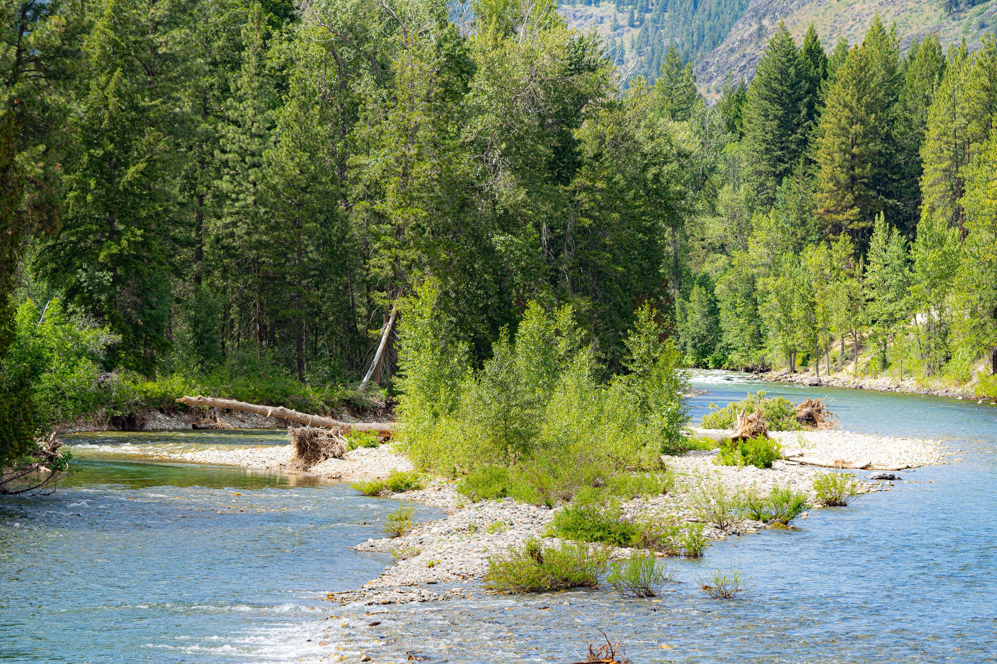 wind along river