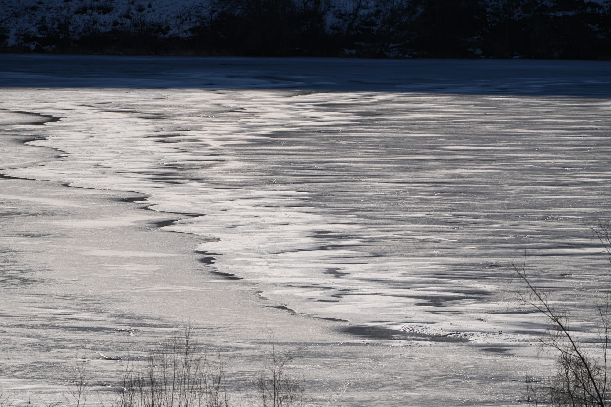 ice-covered lake