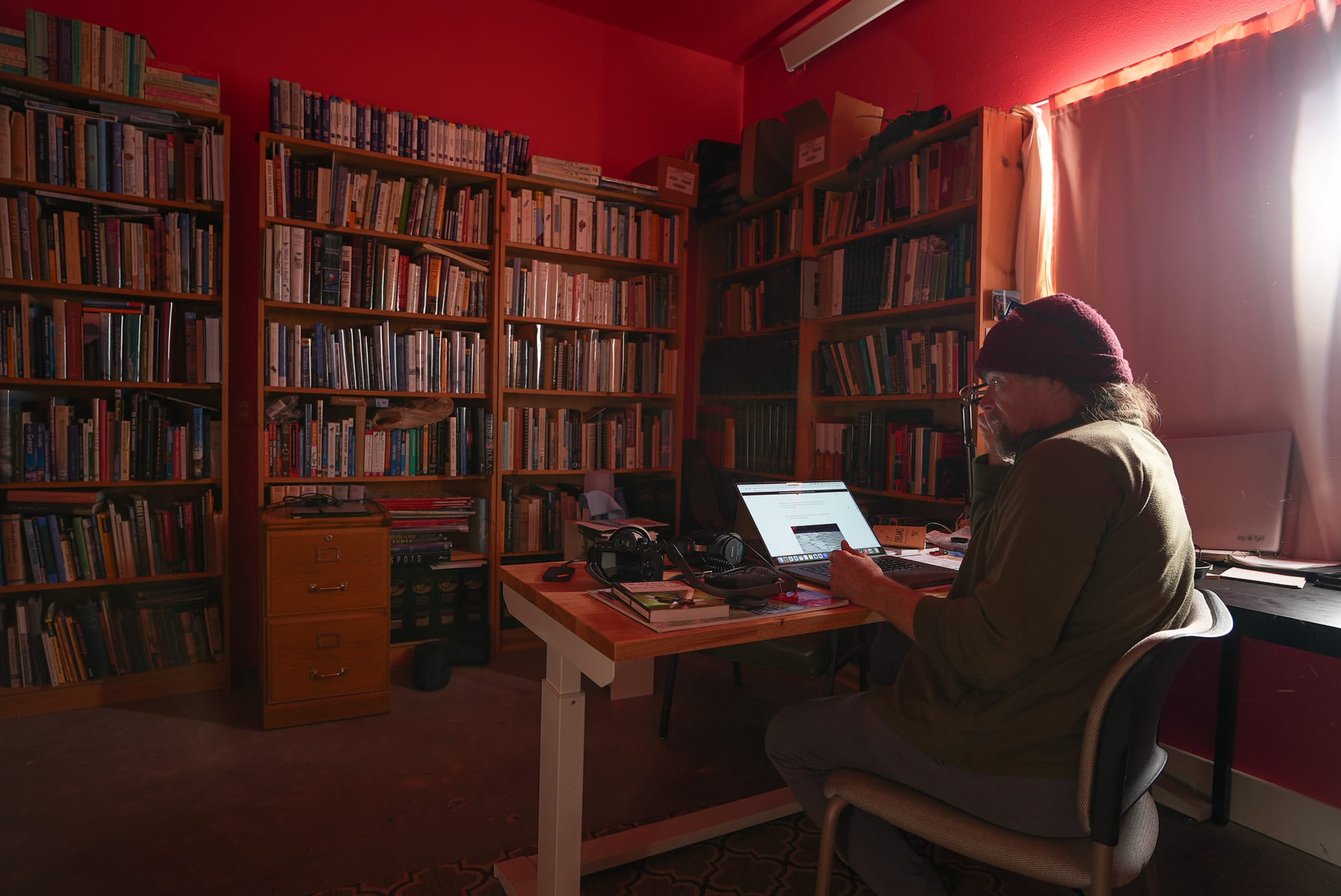 David Lukas at his desk