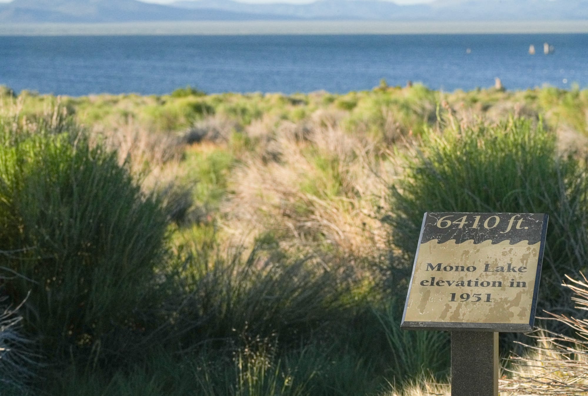 sign at Mono Lake