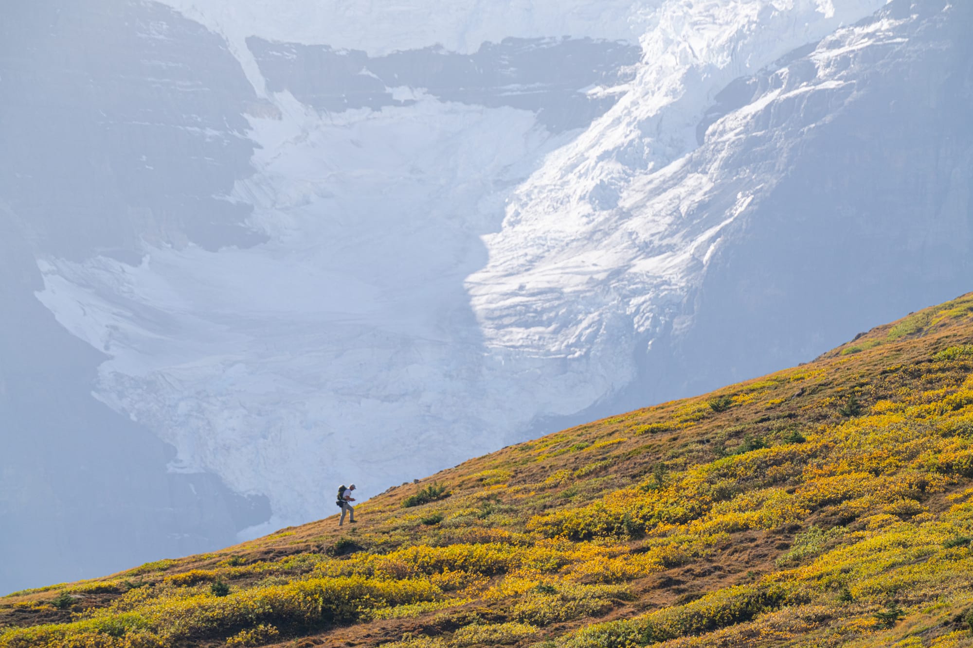 hiking in the mountains