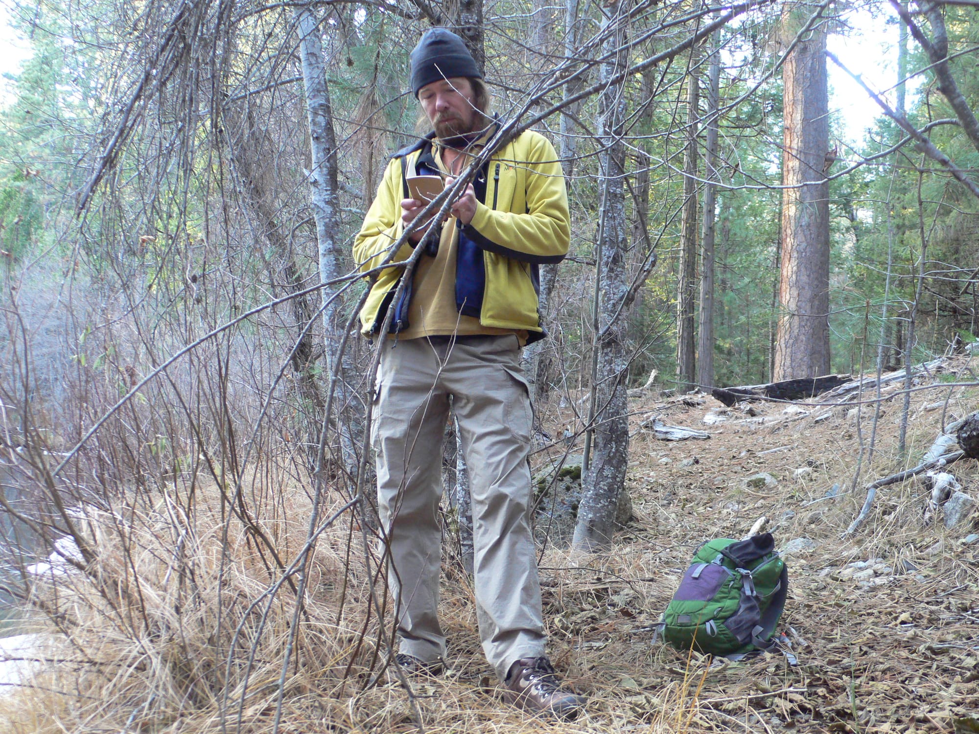 David Lukas taking notes