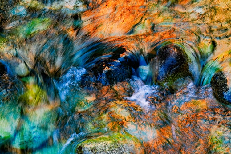 wildfire light on water